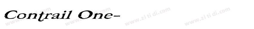 Contrail One字体转换